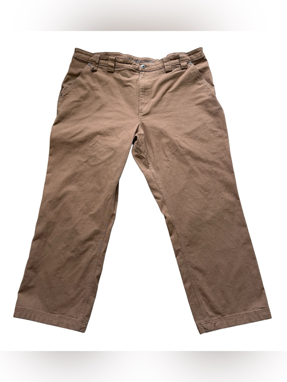 Duluth Trading Flex Fire Hose Carpenter Work Pants Brown Utility 42x30 Rugged
